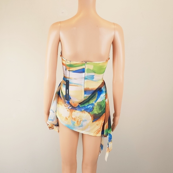 Fashion Nova Staying Out Multi Color Mesh Mini Dress - Picture 7 of 15